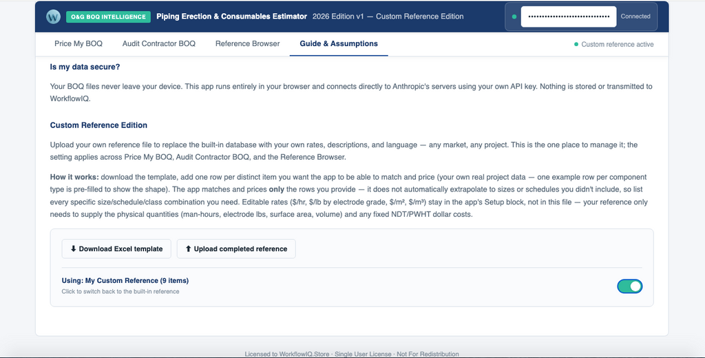 Oil & Gas BOQ Intelligence Tool - Piping Erection Estimator