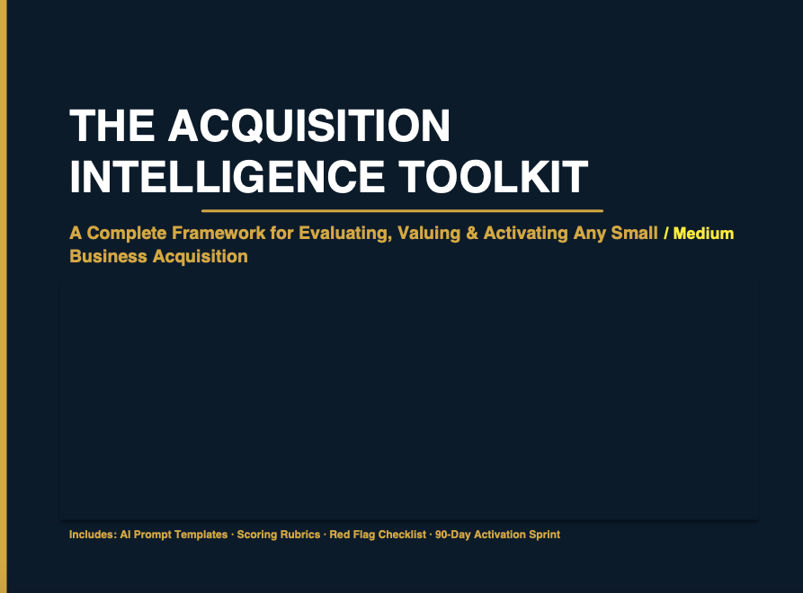 The Acquisition Intelligence Toolkit, by Elie Jabbour